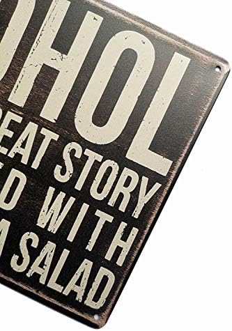 ERLOOD Vintage Metal Bar Wall Sign 12x8