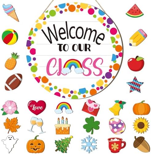 Ctosree Classroom Welcome Door Sign Set