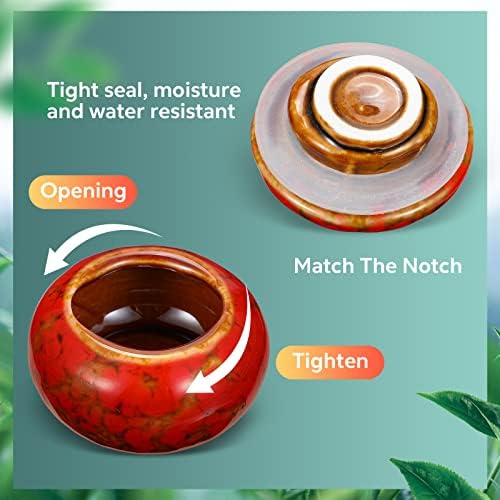 Sieral 4pcs Small Ceramic Urns for Ashes Keepsakes