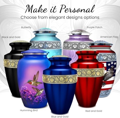 AMERICURN Set of 6 Decorative Urns for Human Ashes