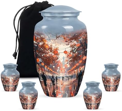 Elegant Memorial Urn Set with 10 Inch and 3 Inch Options