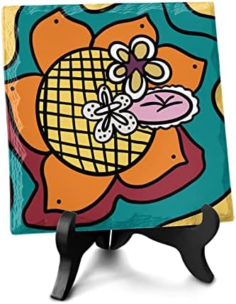 Wooden Stand Desk Decor with Color Block Plaque 1