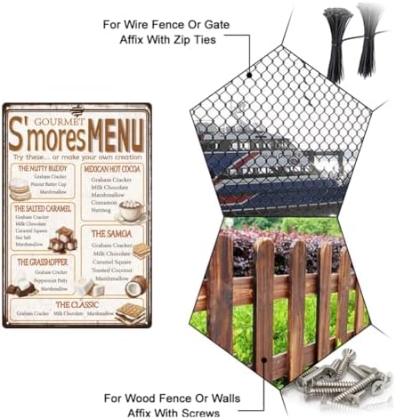 SUPERDANT Vintage SMore Dessert Tin Sign Decor