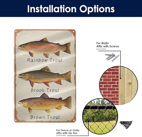 GCOCL Vintage Tin Decor Wall Plaque Retro Metal Sign