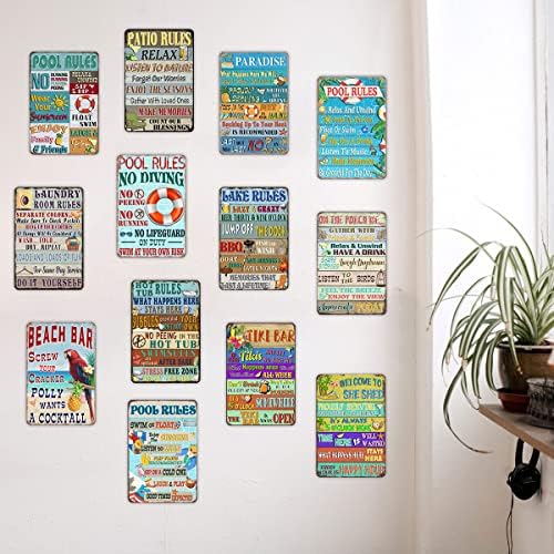 Vintage Metal Plaque Sign 12x8 Inches