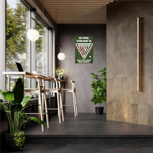 DZQUY Billiard Room Decor Tin Sign 8x12 Inches