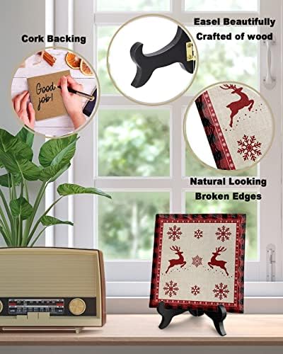 Retro Textured Christmas Desk Decor Sign