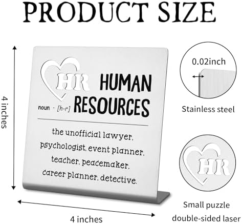 Funny HR Desk Sign Plaque for Women and Coworkers