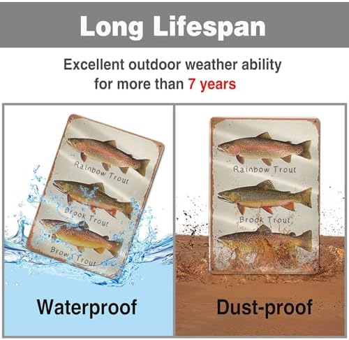 GCOCL Vintage Tin Decor Wall Plaque Retro Metal Sign