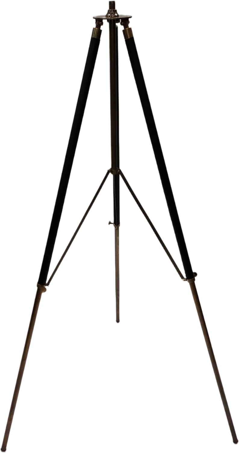 Vintage Marine Brass Telescope with Adjustable Tripod Stand
