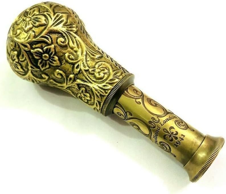 Brass Nautical Spyglass with Leather Telescope Vintage Decor Collectible Gift