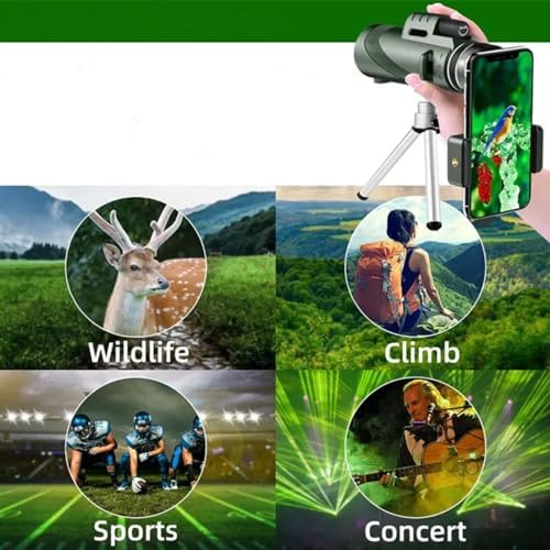 Night Vision Monocular Telescope for Adults Hunting Sports Outdoor Camping Travel Portable High Powered 80x100 HD