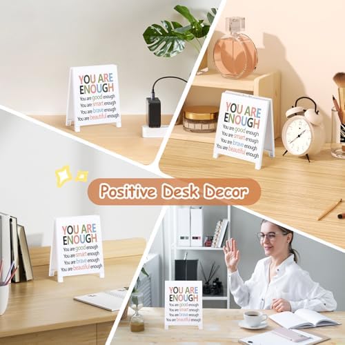 Inspiration Desk Sign You Are Enough Positive Motivational Decor