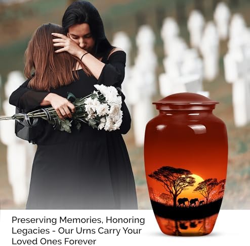 Elephant Memorial Decorative Urn for Human Ashes