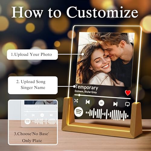 Personalized Spotify Plaque for Birthday Gifts for Women and Men