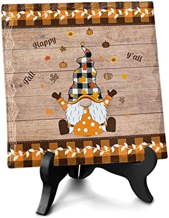 Thanksgiving Gnome Desk Decor Sign with Wooden Stand