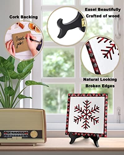 Wooden Stand Desk Plaque with Christmas Design