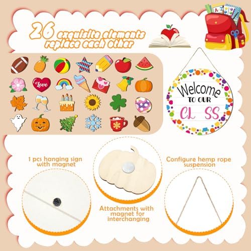 Ctosree Classroom Welcome Door Sign Set