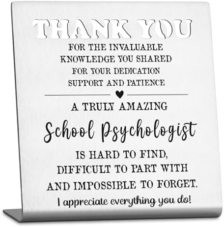 Thank You Appreciation Plaque for School Psychologist