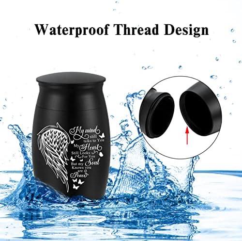 Small Urns for Human Ashes Aluminum Mini Urn for Ashes Wing Memorial Keepsake