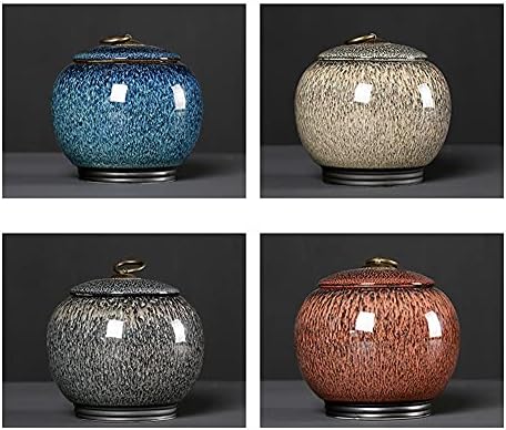 Classic Gray Ceramic Cremation Urn for Ashes and Pet Remains