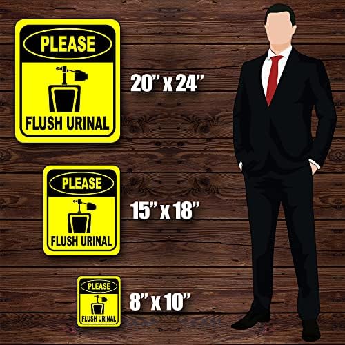 Please Flush Urinal Funny Bathroom Aluminum Sign