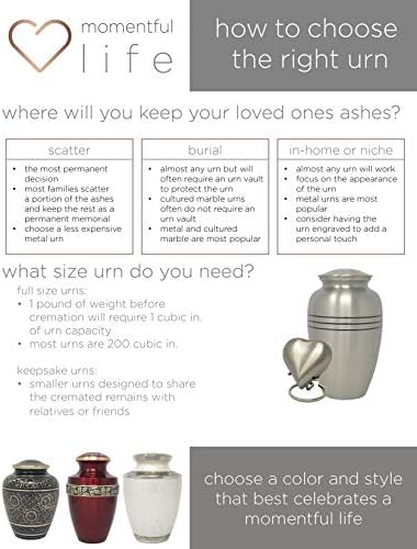 Modern Pearl White Cremation Urn with Bronze Accents