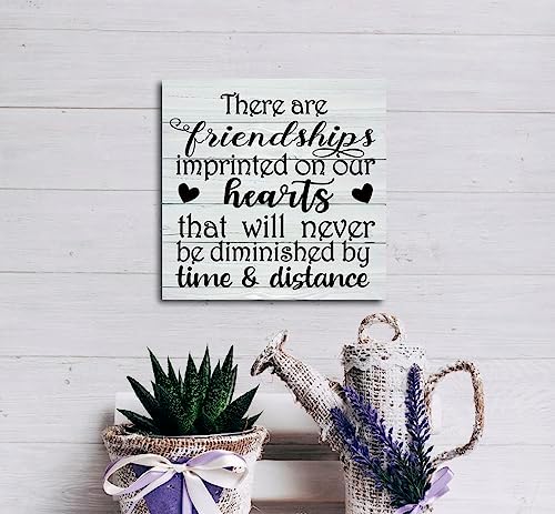Friendship Wood Sign with Inspirational Quote