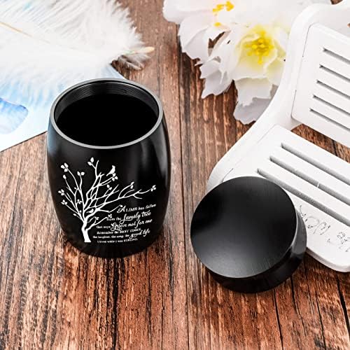 3 Inch Aluminum Mini Urn for Ashes - Tree of Life Keepsake Holder