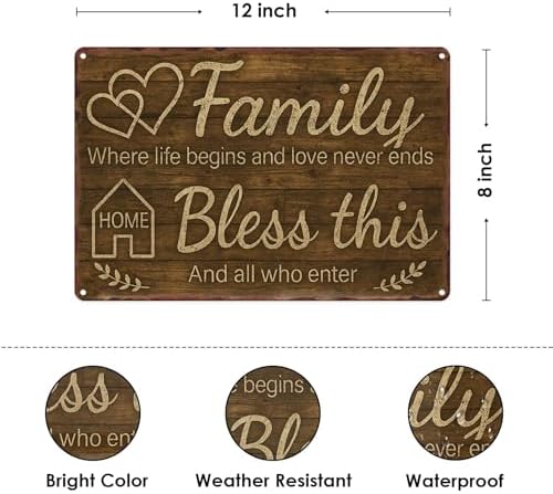 Sanwarm THIS IS US TOGETHER Home Wall Metal Sign Set
