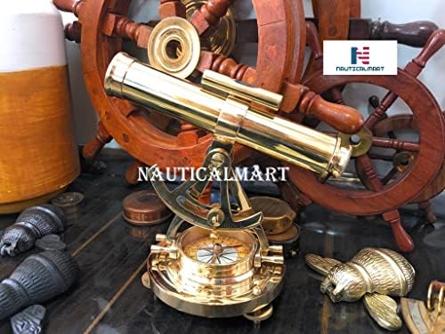 NauticalMart Brass Telescope Compass Decorative Accent