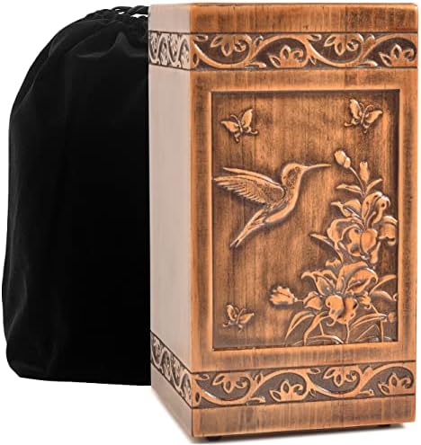 Handmade Wooden Hummingbird Cremation Urn 250lbs