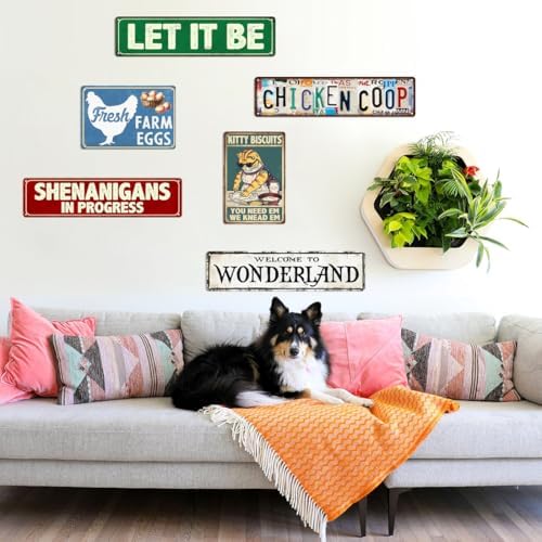 Vintage Wall Art Decor Metal Road Sign 16 X 4 Inch