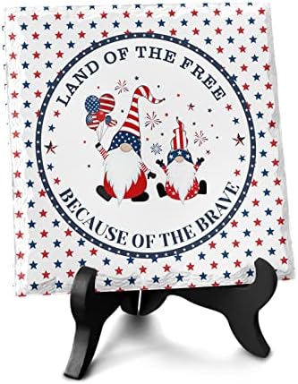 Independence Day Decorative Desk Plaque with Wooden Stand 1