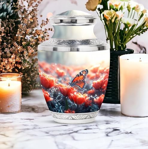 Butterflies Beautiful Look Urn Set 5 Piece