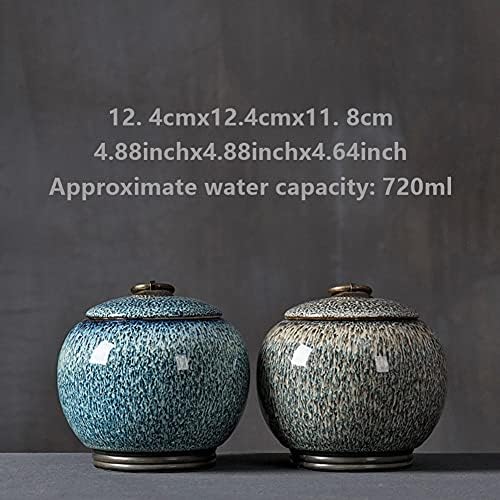 Classic Gray Ceramic Cremation Urn for Ashes and Pet Remains
