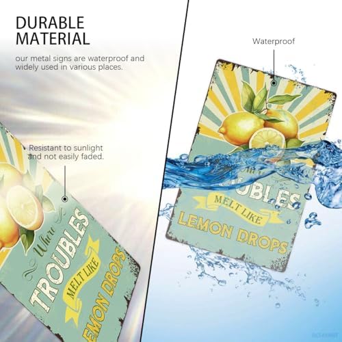 Where Troubles Melt Like Lemon Drops Tin Sign