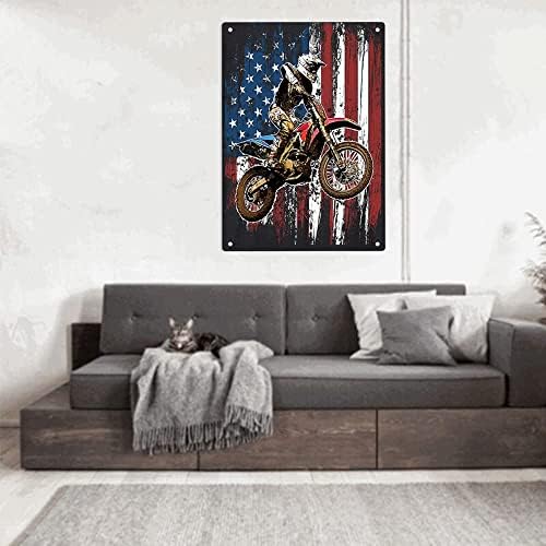 ERMUHEY Dirt Bike Racing Motocross Metal Tin Sign 12x8 Inch