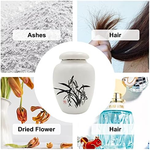 Miniature Ceramic Pet Urn for Cremation Ashes Keepsake Holder