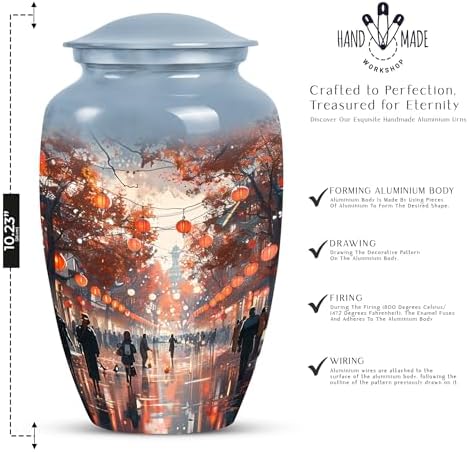 Elegant Memorial Urn Set with 10 Inch and 3 Inch Options