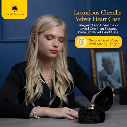 Mini Urns for Human Ashes Keepsake Gold Brass Heart Case