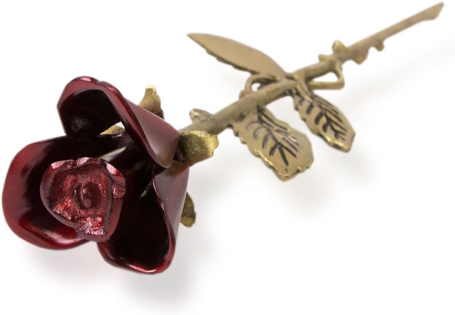 Rose Stem Bronze Memorial Urn for Ashes - Extra Small 1 Cubic Inch Capacity