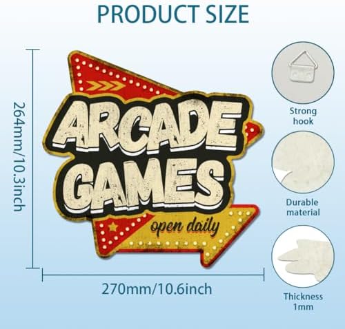 Globleland Arcade Games Retro Metal Tin Sign Wall Decor