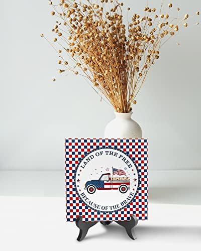 LEOSUCRE Independence Day Desk Decor Plaque