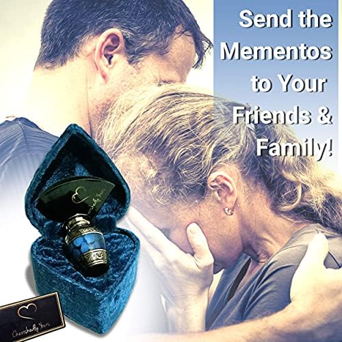 Small Keepsake Cremation Urn with Velvet Heart Case and Funnel