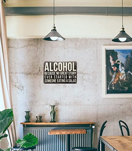 ERLOOD Vintage Metal Bar Wall Sign 12x8
