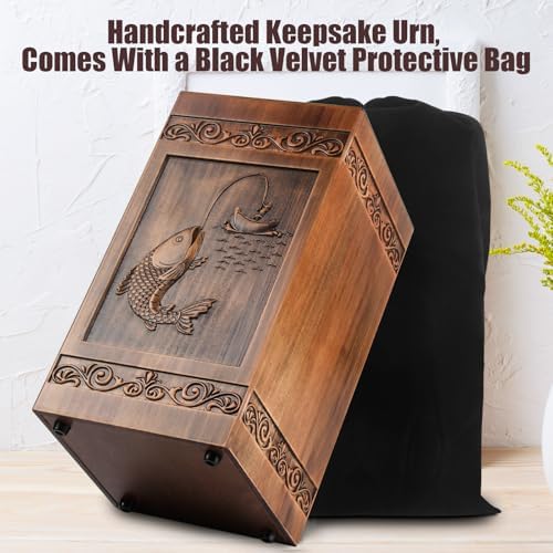 URNETERN Wooden Cremation Urn for Human Ashes