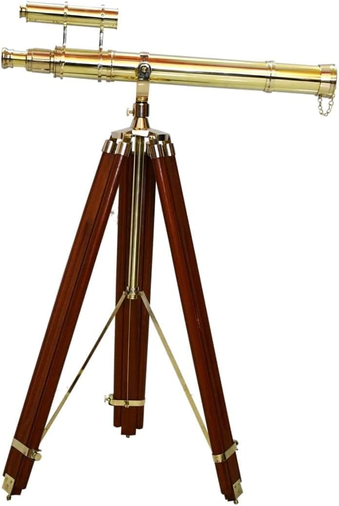 Royal Vintage Nautical Floor Standing Brass Telescope