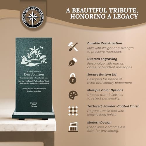 Customizable Cremation Urn for Human Ashes - Beach Style