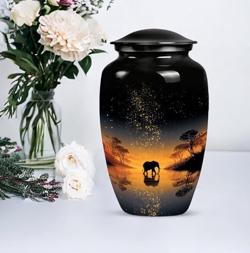 Elephant Ash Cremation Urns Set 10inch 3inch